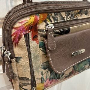 Multicolor Floral Crossbody Bag by